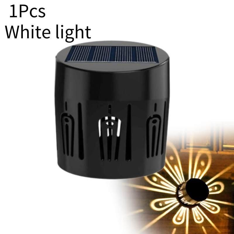 

Солнечные фонари для забора Декоративный проекционный светильник Садовый Rgb Холодный белый Низкое энергопотребление White