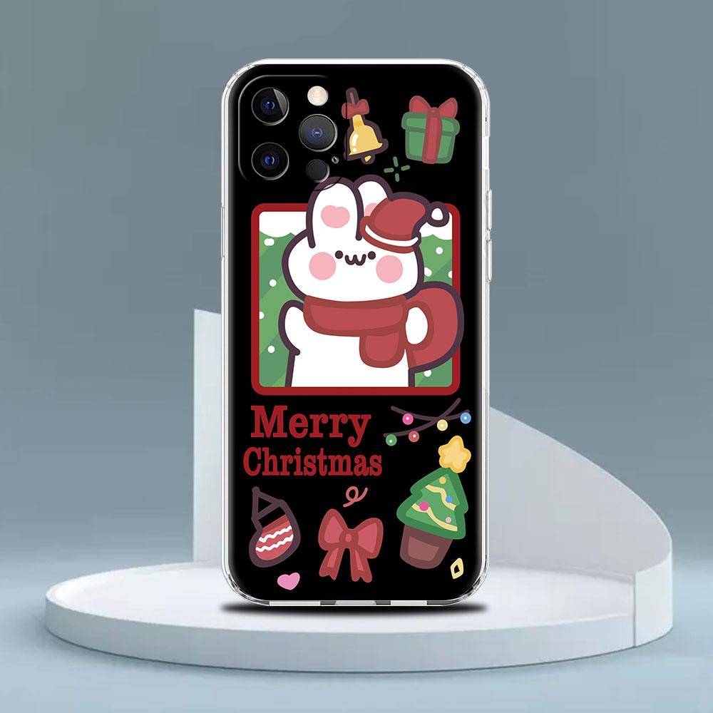 Snowman Christmas Cute Clear Case For Apple iPhone 13 11 14 12 Pro 7 8 Plus XR X XS Max 6 6S 13Pro Silicone Phone Cover