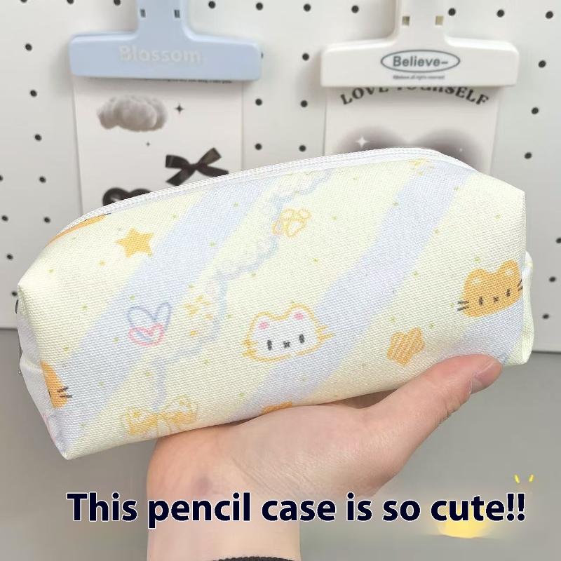 Cute Cat Pencil Box Cartoon Cat Large Capacity Pencil Case Multifunctional Storage Bag Cosmetic Bag Student Stationery Gifts