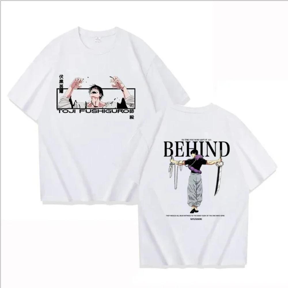 Anime Spell Return Battle Toji Fushiguro Print T-Shirt Men Women Casual Loose Harajuku T Shirt Streetwear Short Sleeve Top Tee