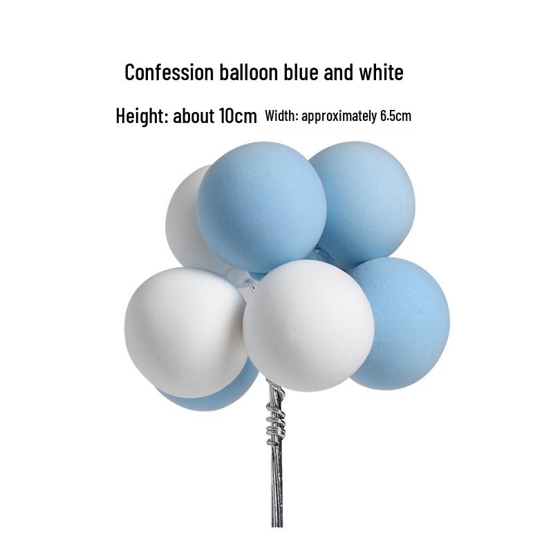 Colorful Retro Balloon Cake Toppers – Round Ball Dessert Decorations