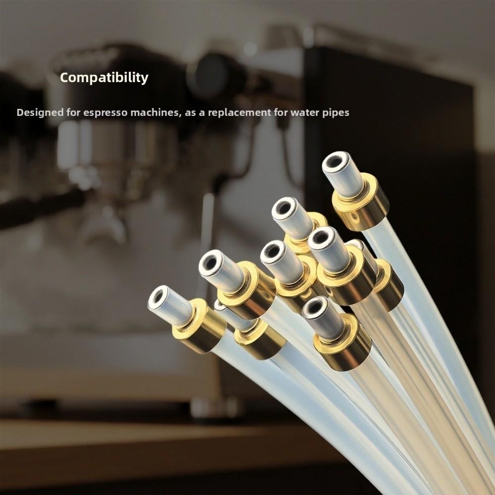 Confezione da 3 Tubo Latte Macchina Caffè OD 4mm Grado Alimentare Alta Temperatura Flessibile Tubo Montalatte Raccordo Acciaio Inossidabile Materiale PTFE