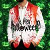 Men's Corduroy Business Casual with Halloween Print for Fall Parties and Everyday Wear