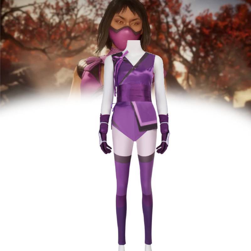 Mortal Kombat Mileena Costume With Polyester Fabric For Game Cosplay And Party Events