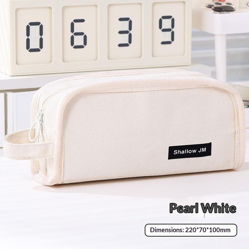 Large Capacity Pencil Case, Korean Style, Multi-functional Stationery Box, Children s Canvas, Simple and High-value.