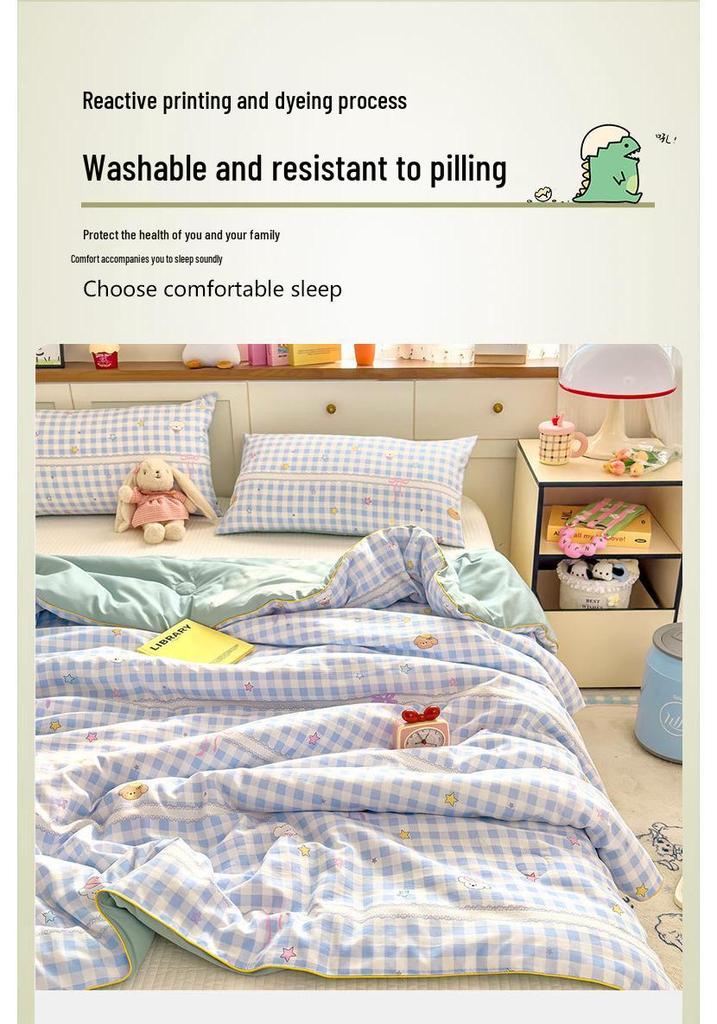 New A-Type Summer Cooling Quilt - Lightweight Single & Double for Dorms, Kids & Gifts