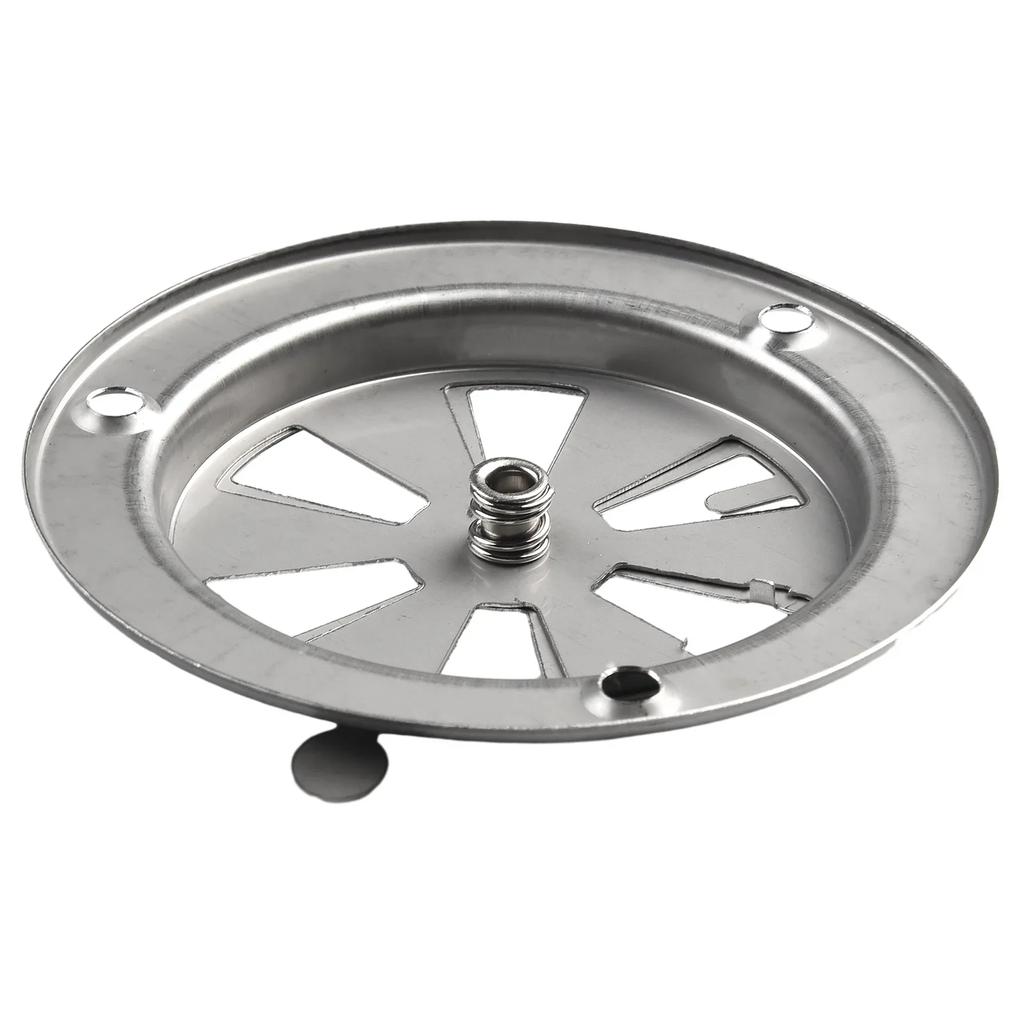 1 Stück Lüftungsklappe BBQ Grill Smoker Abluft Küchenlüftung Herd Edelstahl Lüftungsklappe Rund Hauslüftung Ersatzteile