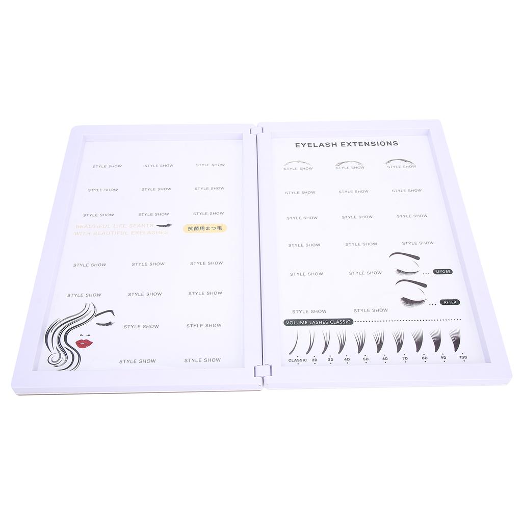 Professional False Eyelashes Display Book Organizer Waterproof Makeup Eyelash Display Board