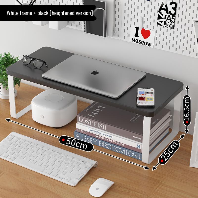 Wooden Desktop Laptop Monitor Riser and Storage Stand