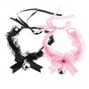 Xiaomi 2026 Cute Fashion Creative Women Gothic Simple Sexy Lace Collar Pendant Bow Knot Bell Choker Necklace Dress Girls Party Jewelry