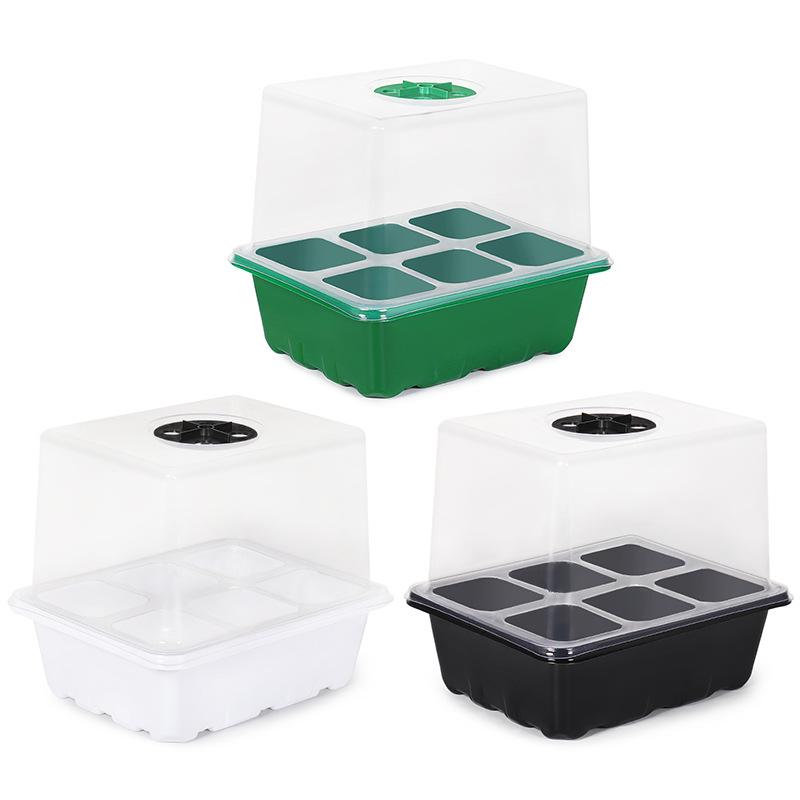 6/12-Hole Breathable Seedling Tray for Home Vegetable Planting and Care