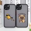 Funny Cartoon Coffee Dog Couple Phone Case for Samsung Galaxy A36 A56 A55 A54 A53 A52 A51 A50 A15 A14 5G Hard Cover Paired Shell