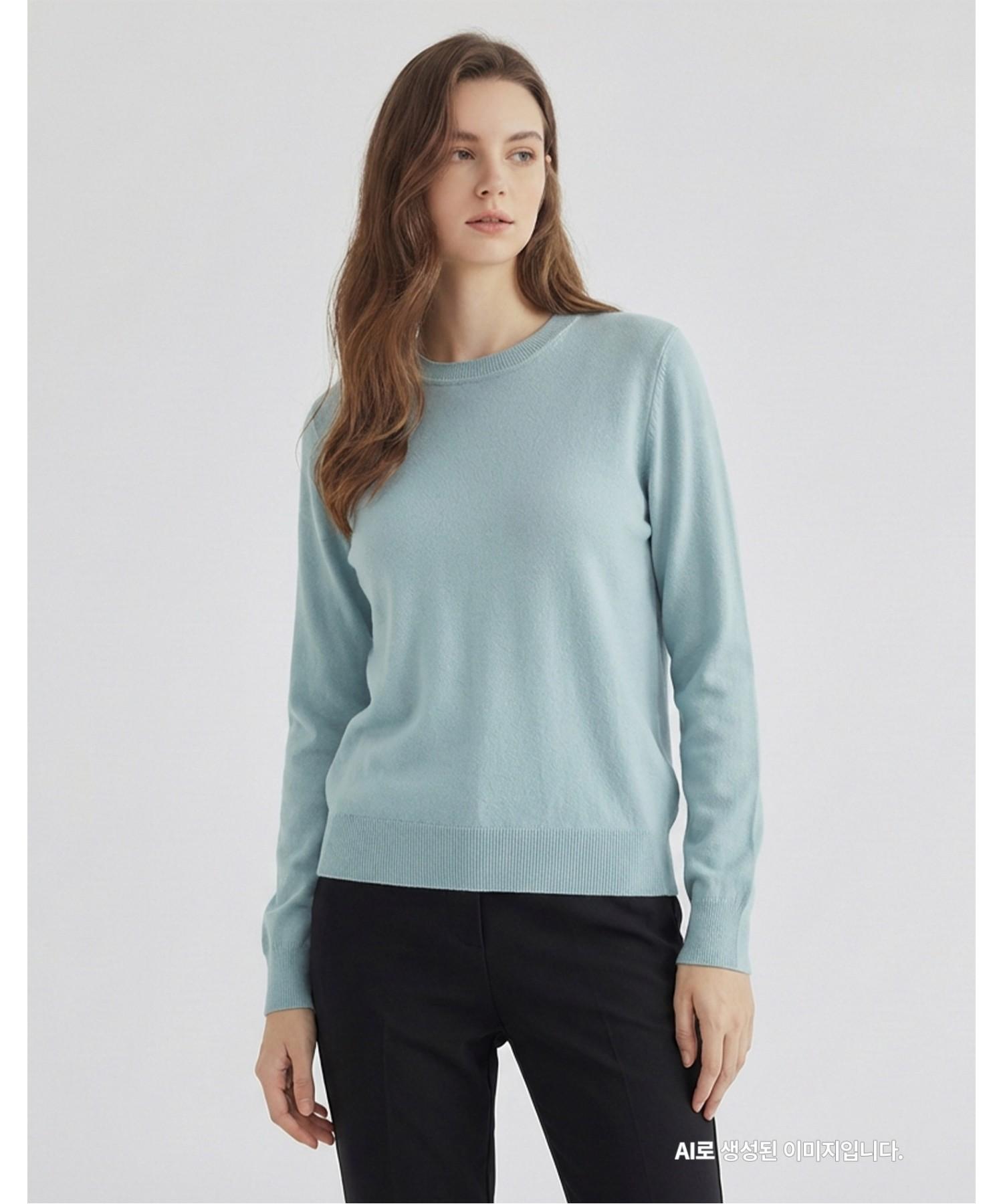 Misens Basic Round Neck Knit_Mb32Knpd02Z Violet(Vi)/5(55)