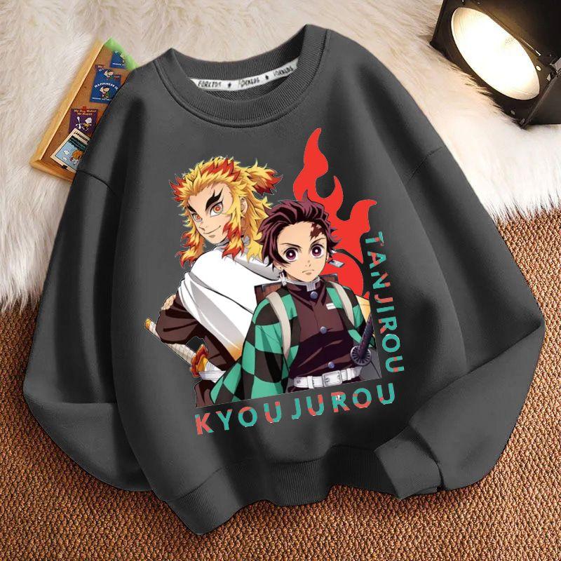 Children's Fashion Demon Slayer Hoodie, Spring and Autumn Boys' and Girls' Casual Long-sleeved Jacket