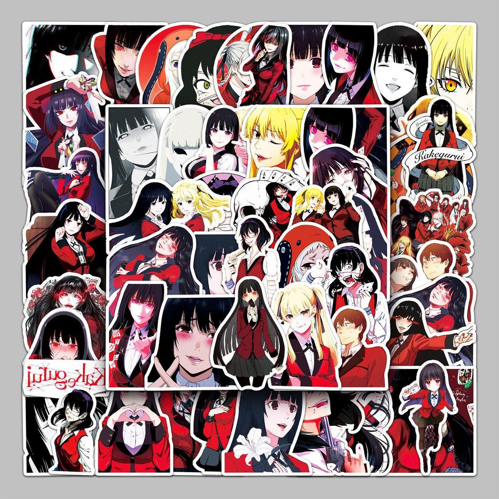 50 Anime Kakegurui Stickers - DIY, Waterproof for Laptop, Car, Phone, Refrigerator