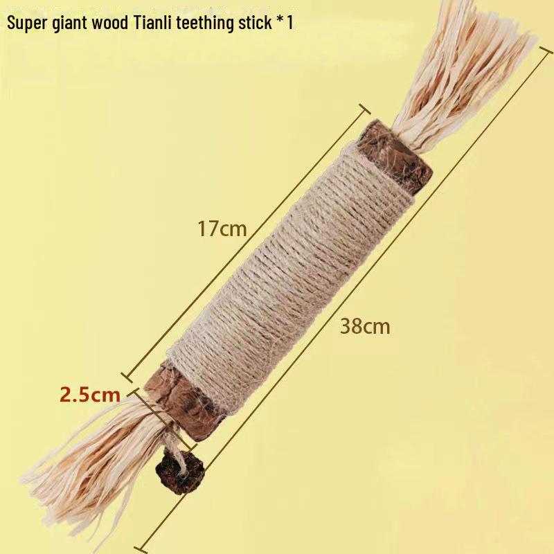 Cat Teething Stick with Raffia Grass & Gall Fruit, Tooth-Cleaning Hemp Rope, Bite-Resistant Cat Toy, Pet Supplies