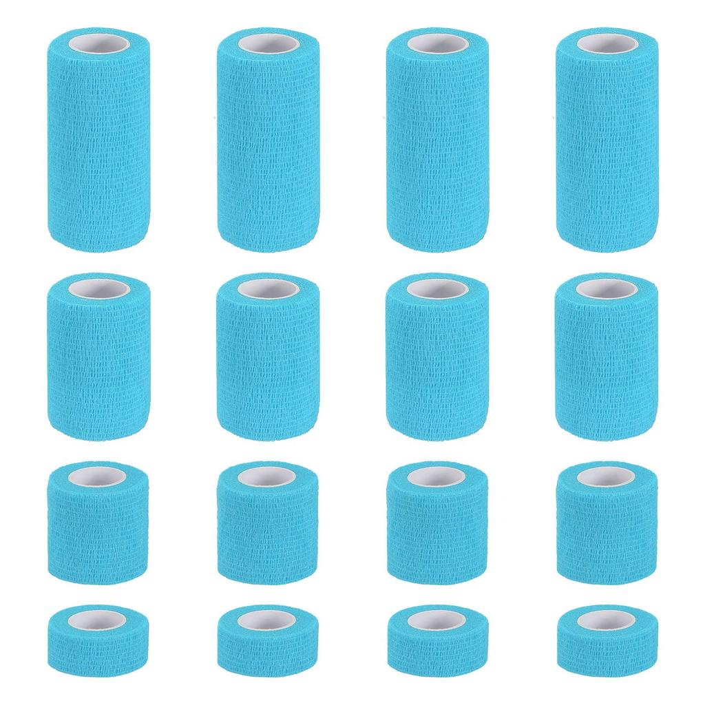 PATIKIL Bandage 16 5 Wrap for Athletic and Outdoor Sky Blue 1"/2"/3"/4" Self-Adhesive Wraps, Count, Yards, Elastic, Breathable, Self-Adhesive Tape,