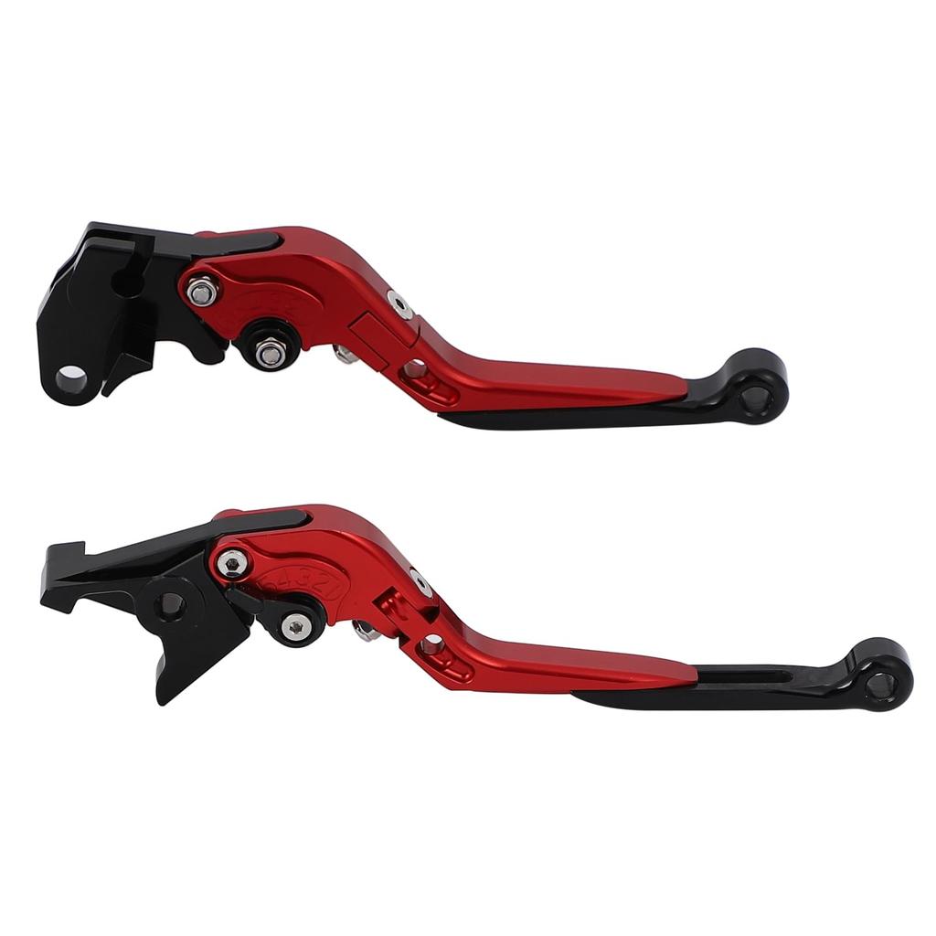 Nakira Brake and Clutch Lever Set for and GSXR and GSX250R, V-Strom250, GSR250, (Red Black)