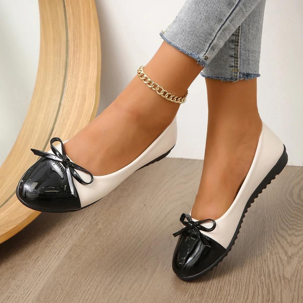 Woman Flats Spring Autumn Fashion Ballerina Flat Shoes Woman Slip-on Elegant Loafers Shoes Bow-knot Casual Flat Sneakers Female
