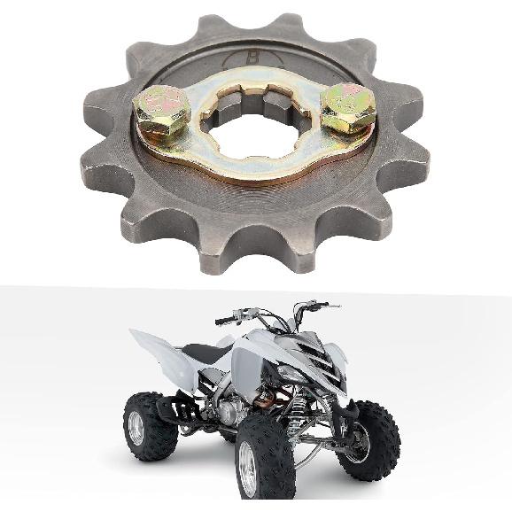 12-Zahn Kettenrad vorne für 530 Kette | 0,8 Zoll/20 mm Welle, 2,36 Zoll/60 mm Ø, Stahlgefertigt, Passend für 125ccm-350ccm Crossbikes, ATVs & Trailbikes
