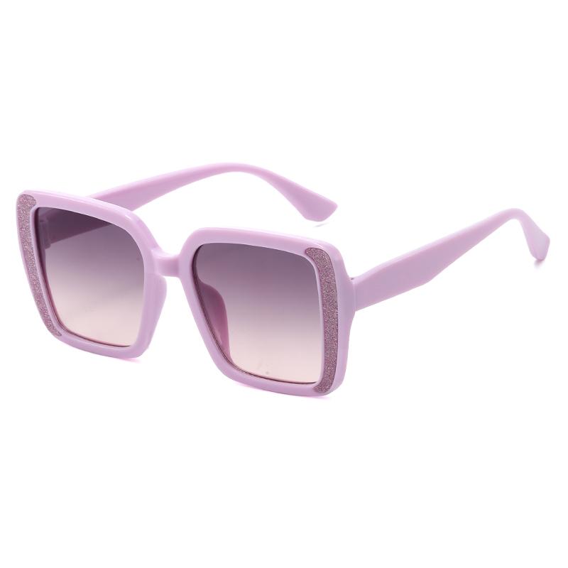 Children Ultraviolet Protection Square Sunglasses Glitter Decoration Fashion Girls Boys Outdoor Beach Sunscreen Sun Glasses
