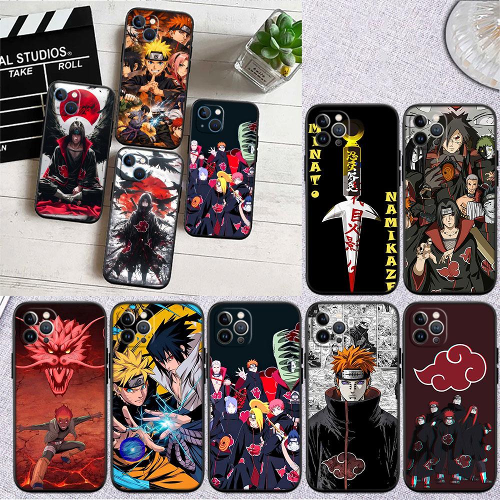 PP5 Anime Naruto Akatsuki Soft Shell Phone Case for Redmi Note 10 11 12 Pro Max 10S 10C 10T 11A 11S 12S 12C