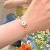 Dopamine Color Pearl Flower Necklace Women'S Summer Light Luxury Clavicle Chain Temperament Design Necklace