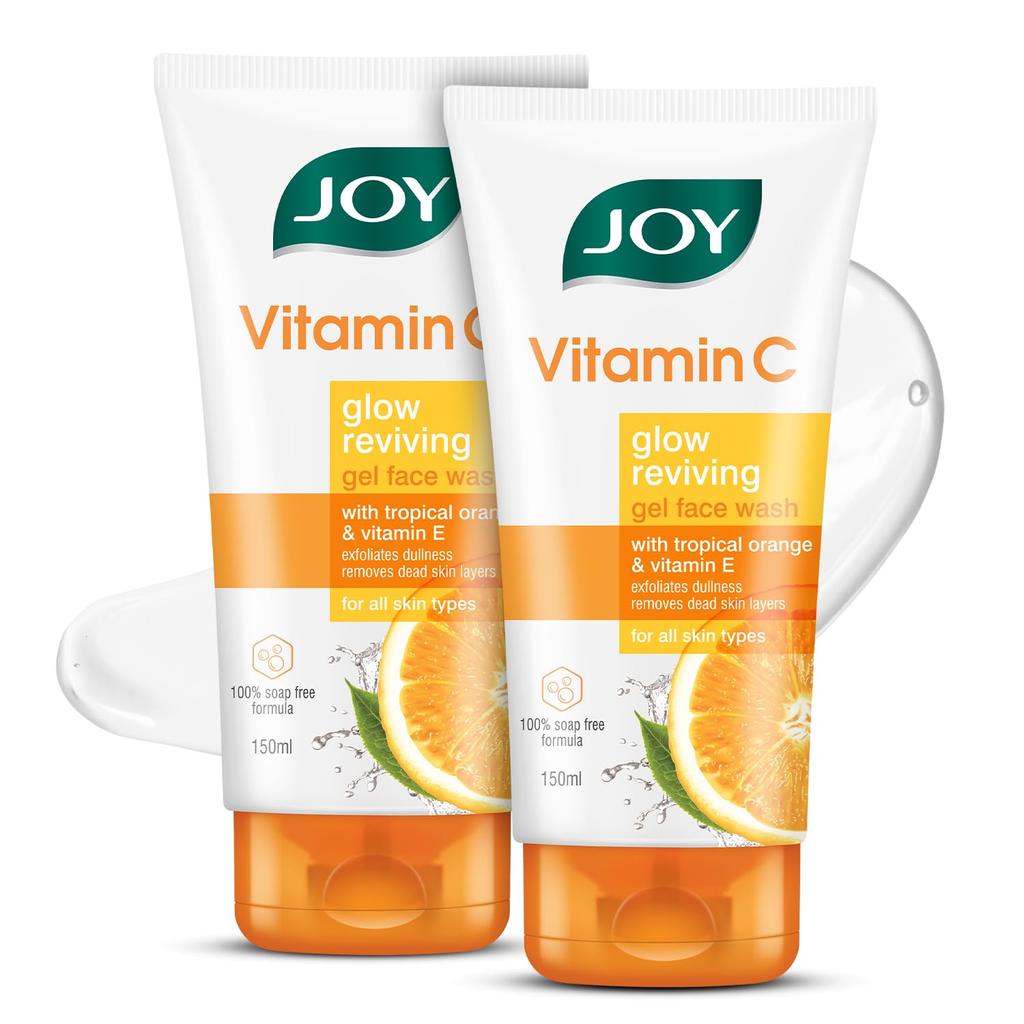 Joy Vitamin C Brightening Face Wash 150ml x 2 Pack For Glowing & Spotless Skin Daily Use