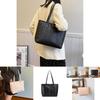 Elegant Pu Leather Large Capacity Tote Bag For Women Stylish Daily Handbag With Zipper Closure