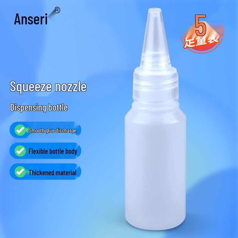 Plastic Squeeze Dispensing Bottles with Pointed Nozzle, 200ml (5-Pack)