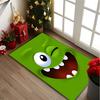 1pc Area Rug Appropriate for Office, Green Monster Face Carpet, Versatile Printed Chair Rug, Durable Home Sofa Carpet