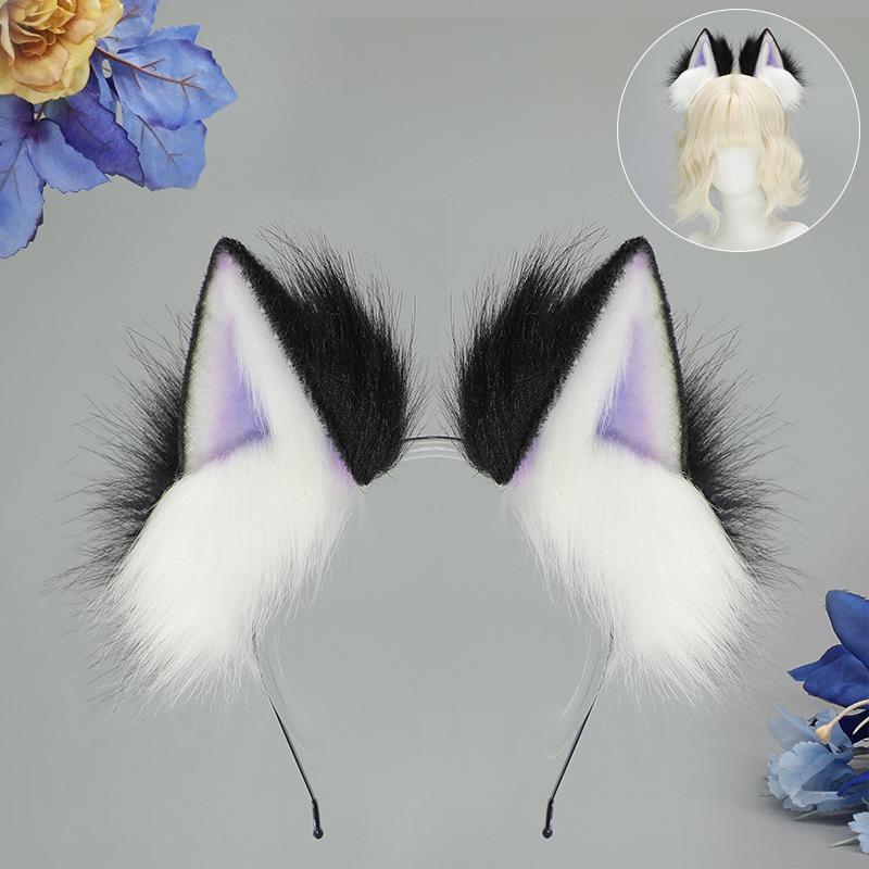 Subculture dopamine colorful gradual change cat ear handmade dark star fox ear halloween beast ear wolf ear headband