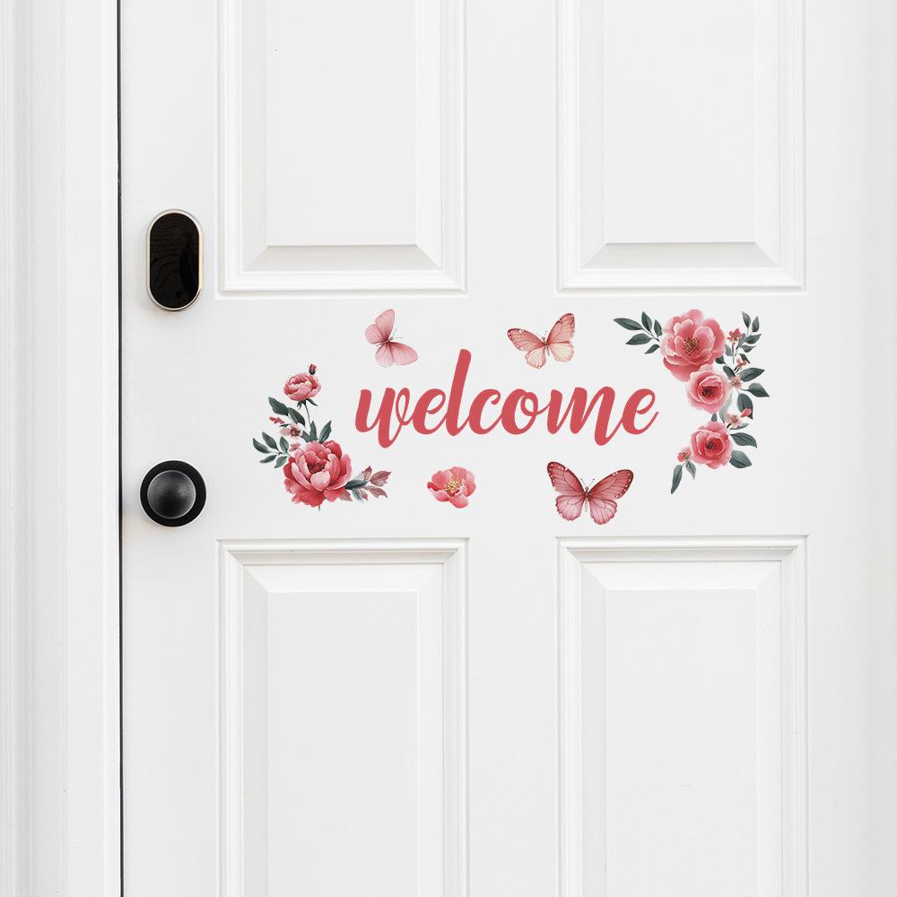 Englischer Slogan Schmetterling Schlafzimmer Arbeitszimmer Tür Heim Hintergrund Verschönerung Wandaufkleber