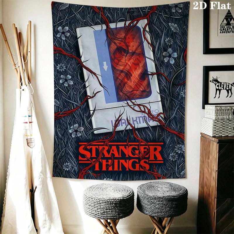 Stranger Things H Wall Hanging Printed Fabric Blanket Decorative Tapestries for Bedroom Living Room Home Decor