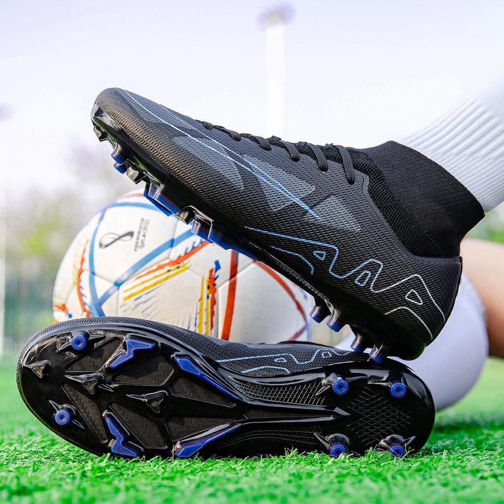 New Men High-top Non-Slip Soccer Shoes Futsal Football Boots Grass Cleats Sneakers High-quality Match Indoor Hot-selling Outdoor