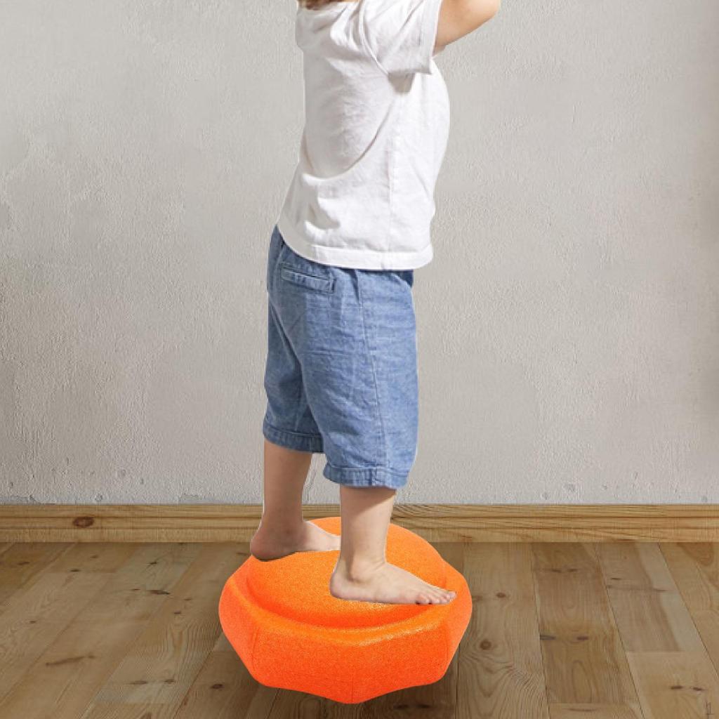 Kids Stepping Stone Indoor Outdoor Fitness Equipment for Play Preschool Orange