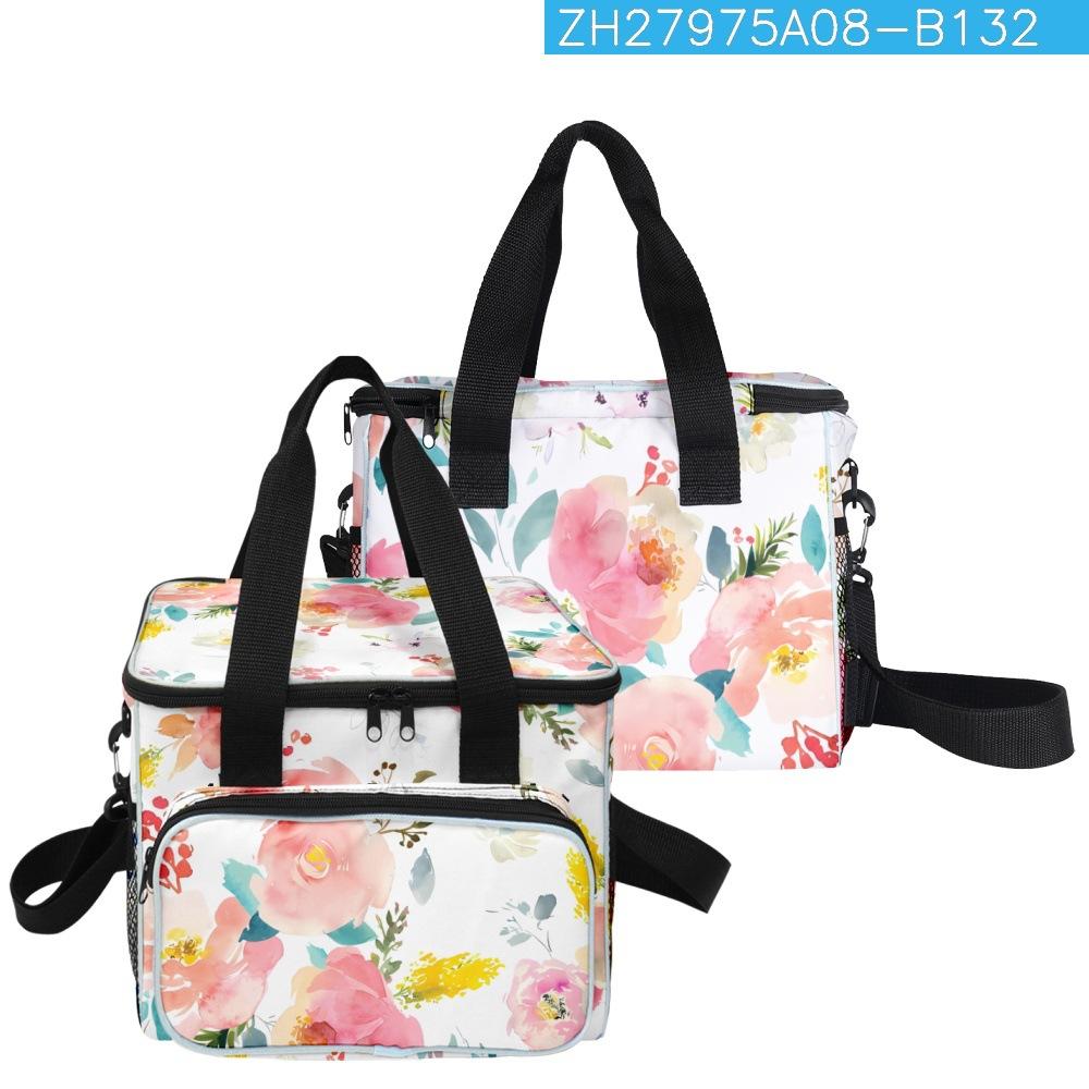 Хип-хоп Популярный Цветок Бабочки Насекомые 3D Печатный Большой Сумка Через Плечо Для Обеда Термоизоляция Сумки Для Еды Сумки Для Ледяного Леггинса синий 2179₽