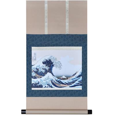 Hare No Machi Gallery Hanging Scroll Tapestry Views of Fuji The Great Wave Off Kanagawa Katsushika Hokusai Great Authentic Mini Hanging Scroll 35 X 64