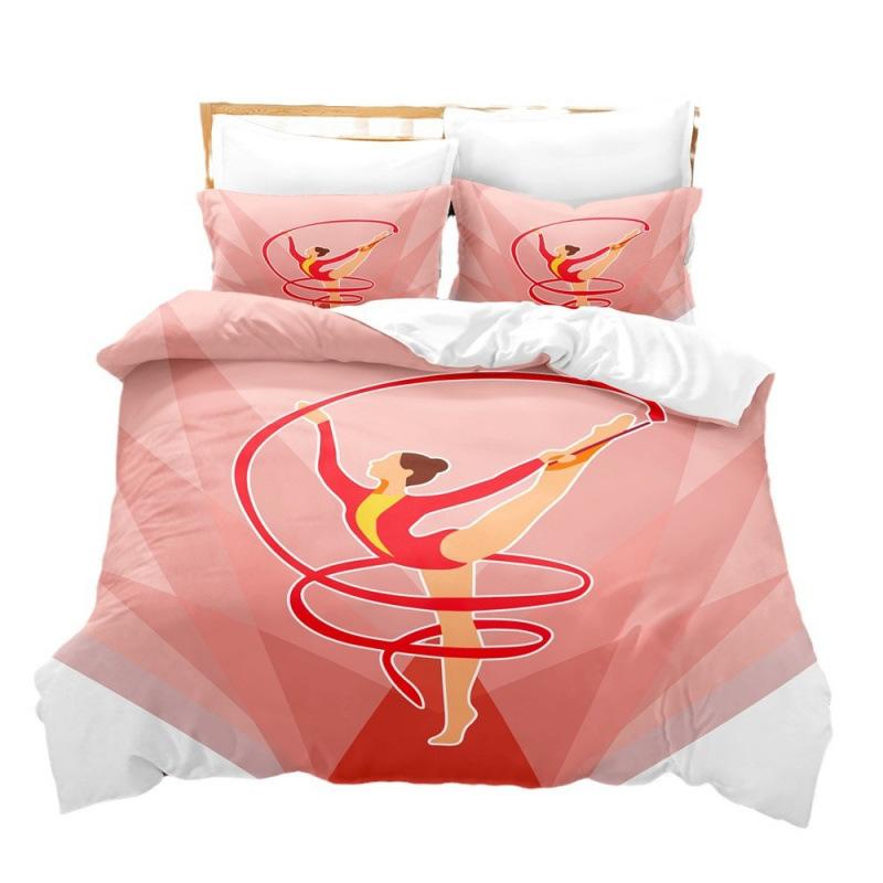 3D Digital Printing Three-Piece Kit Girls Room Bedding