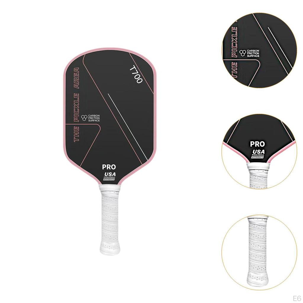 Carbon Fiber Pickleball Paddle Professional with Comfort Grip Honeycomb Core Black