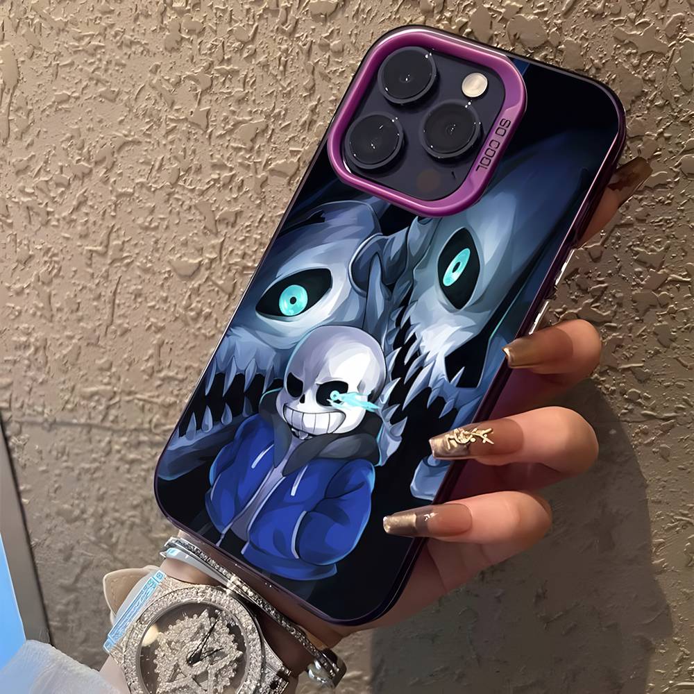 U-Undertale Sans doggo Purple Matte Shockproof CoverPhone Case For iPhone 17,16,15,14,13,12,11,Pro,XS,Max,Plus,Mini,SE4,E