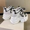 Fashion 9.5CM Autumn Women Casual Sports Shoes All-match Comfortable Women's Chunky Sneakers Breathable Mesh Spring High Platform Shoes