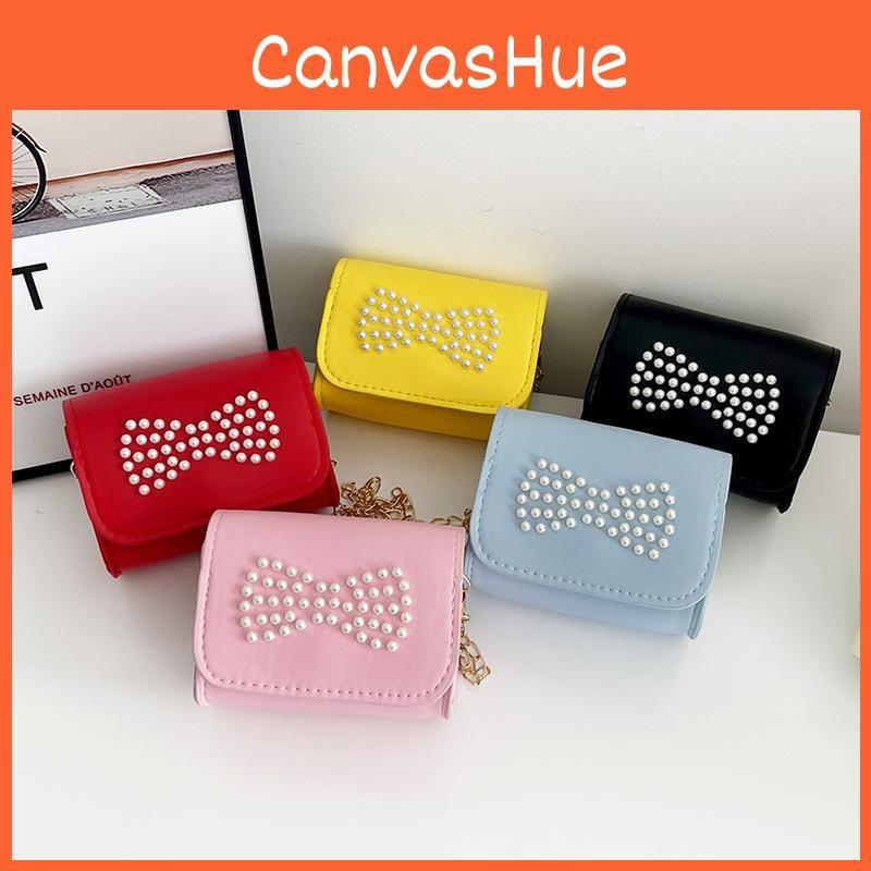 Cute And Elegant Kids Shoulder Bag With Butterfly Knot And Breathable Polyester Lining