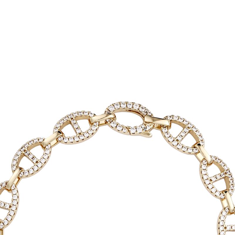 APM Monaco Bracelet Maille Marine personalized pig nose shape design 18K gold-plated bracelet, same style for men and women, couple style YB4573OX