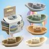 5Pcs Baby Bath Toys Stackable Plastic Boats Toy Bath Companion Interactive Toys Floating Boat Bathtub Toys Kids Summer Pool Water Play Toy