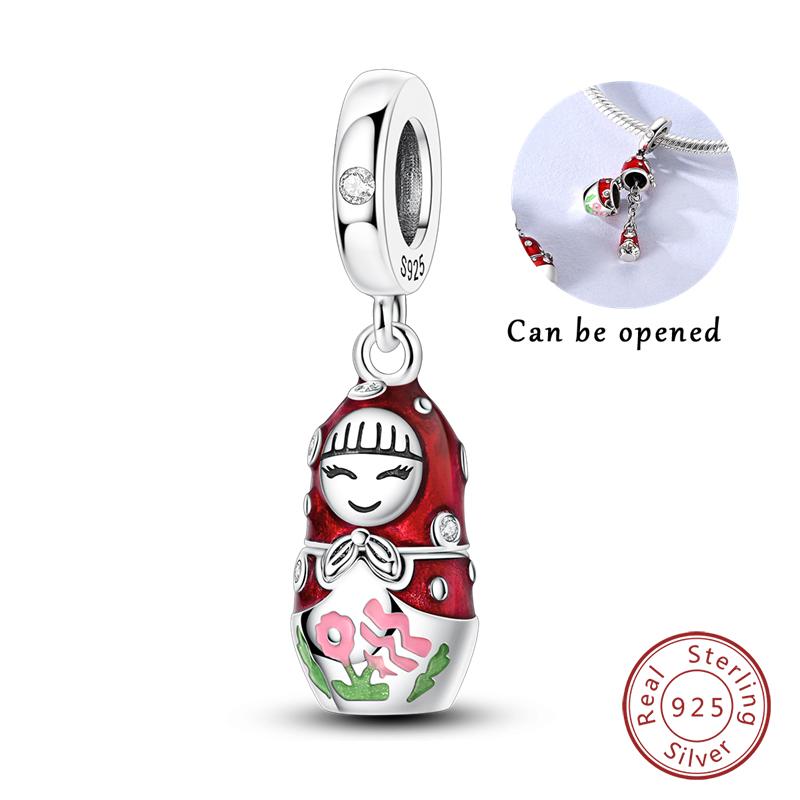 Original Copper Charm Beads Fun Star Moon Easter Egg Sweet Love Chocolate Pendant For Bracelet Diy Jewelry