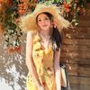 Gentle wind seaside vacation floral dress, summer bright dopamine wear is very beautiful, pinched waist skirt