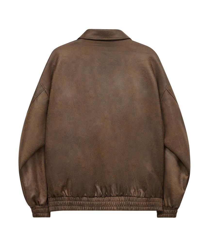 Standarderror 87-Stan009 [Renewal] Standard Blouson Suede Jacket Crack Brown (C Type)