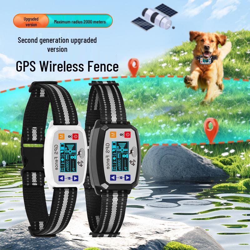 Cross-Border GPS Dog Fence & Training Device - Waterproof Anti-Barking Shock Collar