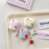 Colorful Wave Point Strawberry Tomato Four Leaf Clover With Pendant Earphone Case Cover for AirPods 1 or 2 3 4 Pro 2 Pro 3